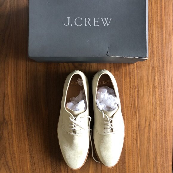 J Crew Harrington Suede Bucks NWT NOS Men's 13 White - Picture 3 of 6